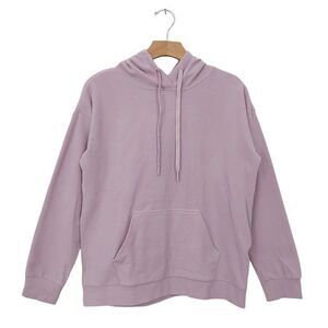 Marc New York Hoodie Womens Small Lilac Cotton Blend Ribbed Knit Casual